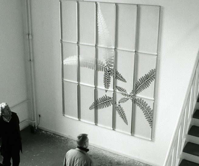 "botanisiern shida 20" - 2003 / oil based paint on metal / 300 x 250 x 4 cm