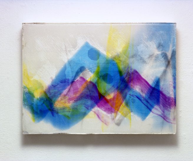 "gene 6" - 1995 / ohp film print, acrylic sheets, transparent resin on Panel / 29 x 40 cm