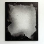 "jiba bw 7" - 2012 / magnet, pigment, ink on canvas / 140 x 120 cm