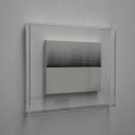 "jiba he 20" - 2009 / magnet, iron turnings on canvas / framed 35 x 145 x 6 cm