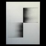 "jiba nagare 2" - 2009 / magnet, iron turnings on canvas / framed 65 x 55 x 4.5 cm