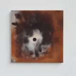 "jiba pk 8" - 2011 / magnet, pigment, acrylic on canvas / 26.5 x 26.5 cm