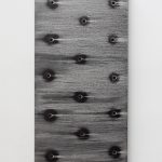 "jiba pt 19" - 2012 / magnet, pigment, oil on canvas / 40 x 80 cm