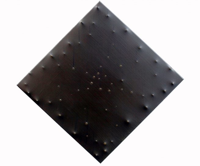 "jiba pt 8" - 2011 / magnet, pigment, acrylic on canvas / 81 x 81cm