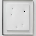 "jiba pw 5" - 2010 / magnet, iron, cloth / framed 85 x 73 x 5 cm