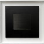 "jiba tb 1" - 2010 / magnet, acrylic, iron turnings on canvas / framed 82.5 x 85.5 x 6 cm