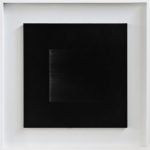 "jiba tb 5" - 2011 / magnet, acrylic, iron turnings on canvas / framed 72. x 72 x 5 cm