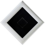 "jiba tb 6" - 2011 / magnet, acrylic, iron turnings on canvas / framed 72. x 72 x 6.5 cm